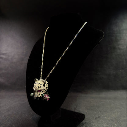 LEOPARD CHAIN WITH ROSE